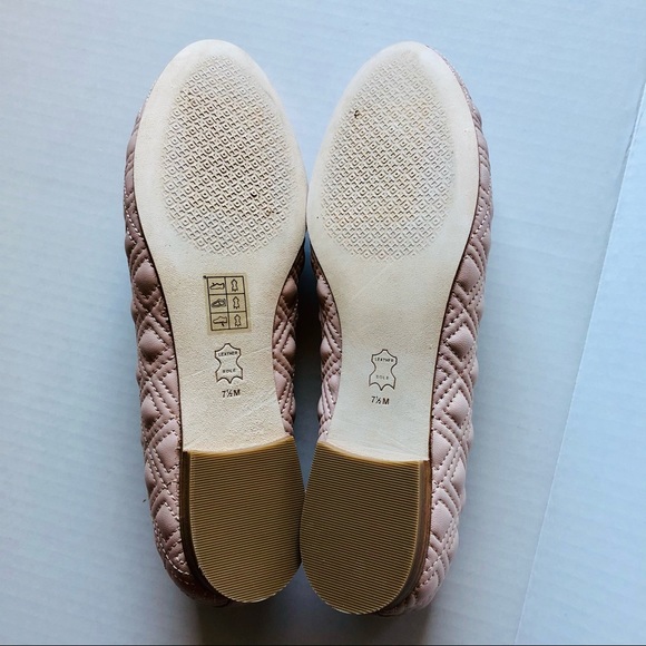 TORY BURCH PINK MARION FLATS SZ 7.5 - Picture 6 of 9